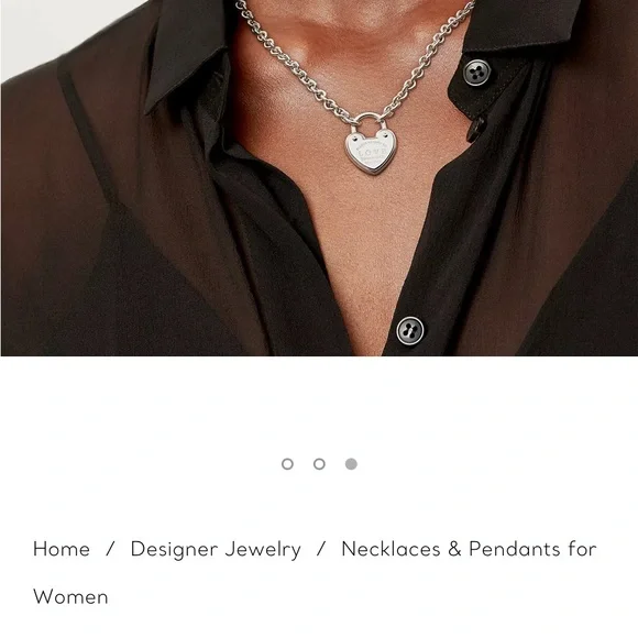 Authentic Tiffany & Co. Silver Love Heart Lock Pendant - Picture 5 of 7